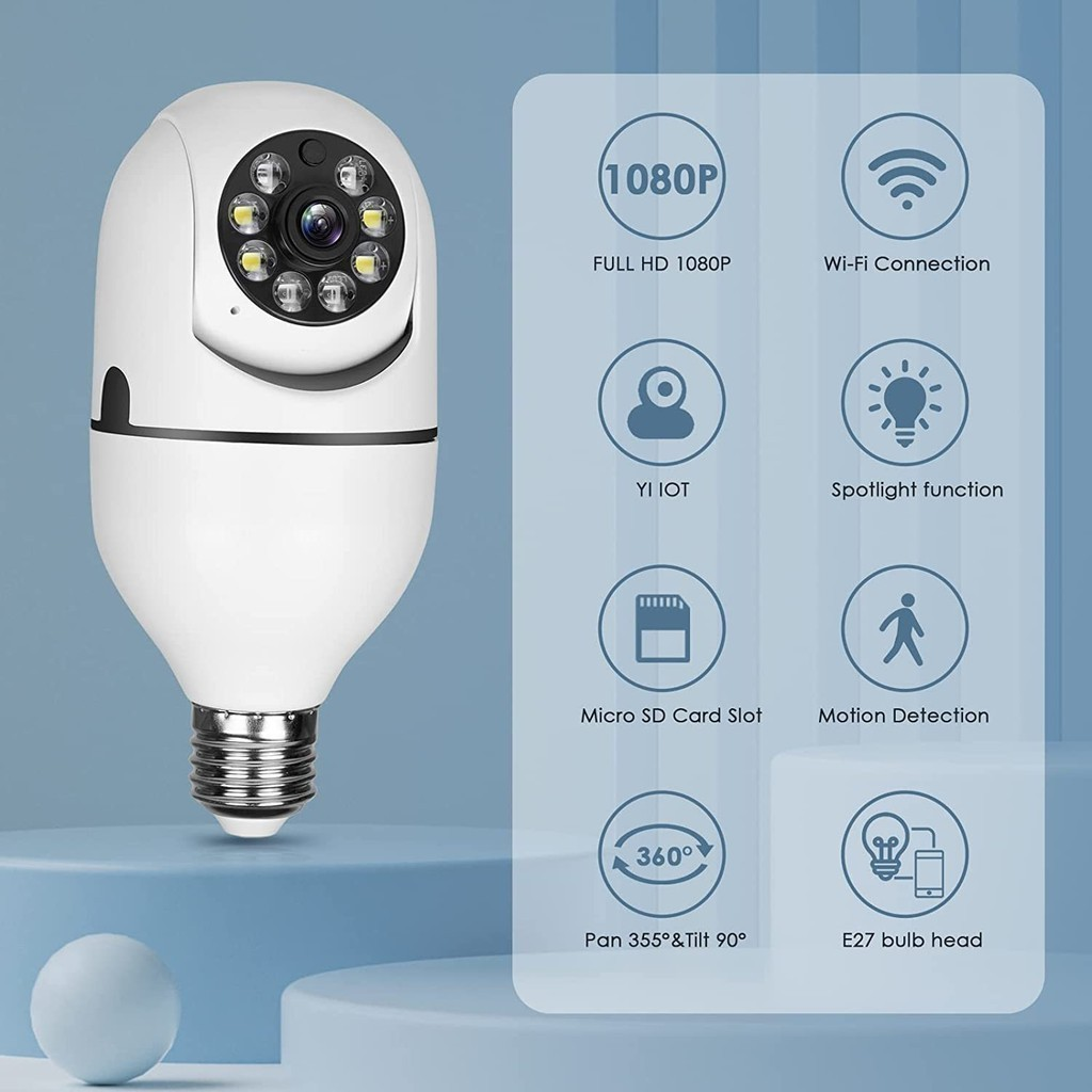 Kit 2 Câmeras Segurança Prova D'água Infravermelho Lâmpada Externa 360 Sem Fio Wifi 2.4G