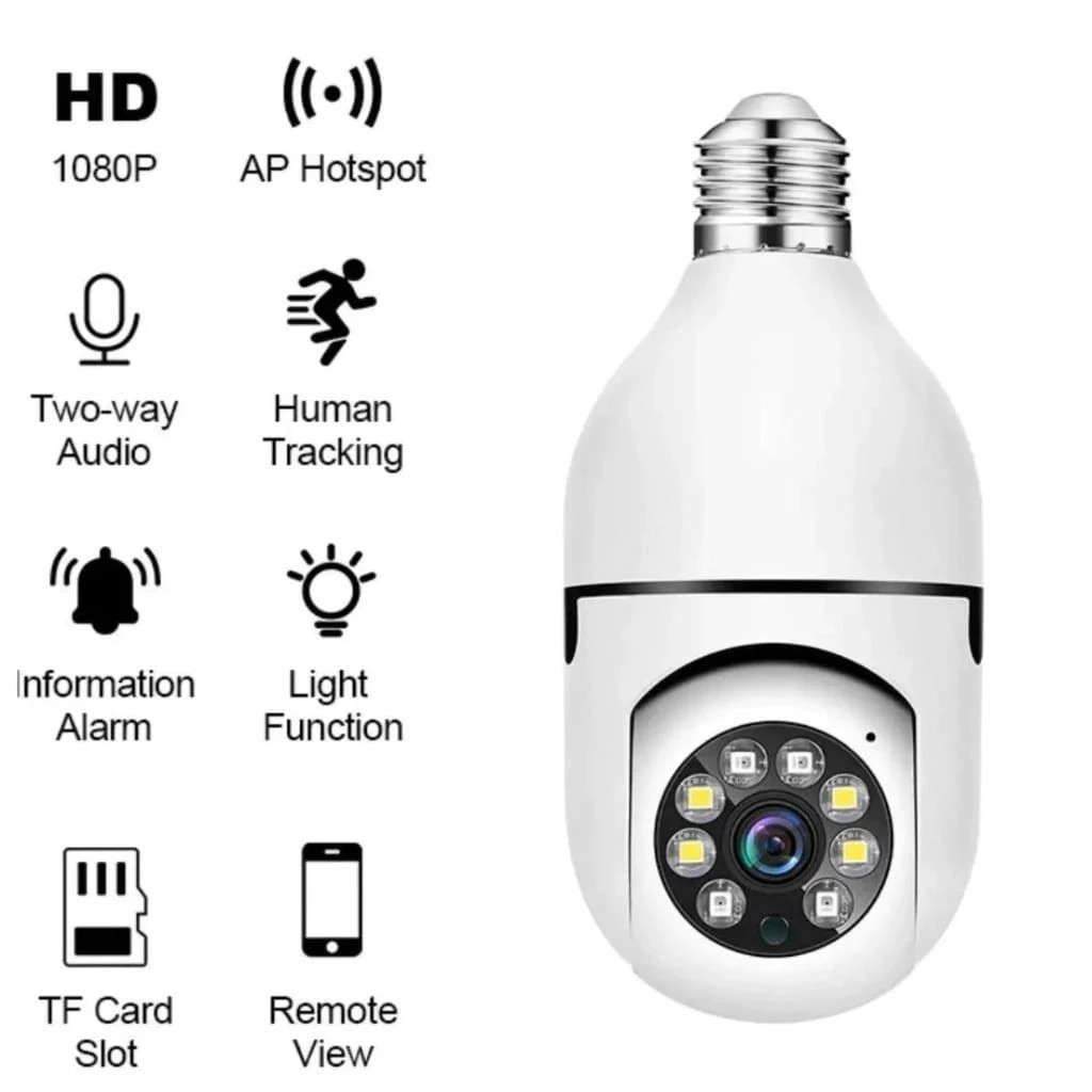 Kit 2 Câmeras Segurança Prova D'água Infravermelho Lâmpada Externa 360 Sem Fio Wifi 2.4G